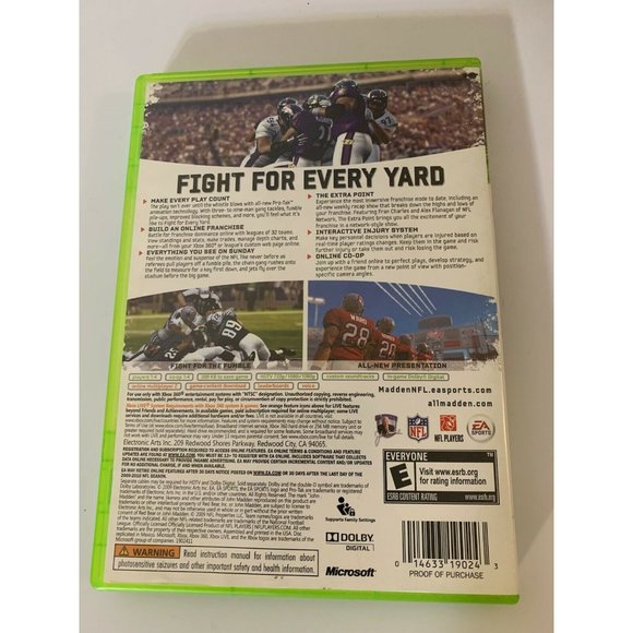 Xbox 360  Madden NFL‎ 10 - Xbox 360 - Picture 6 of 6